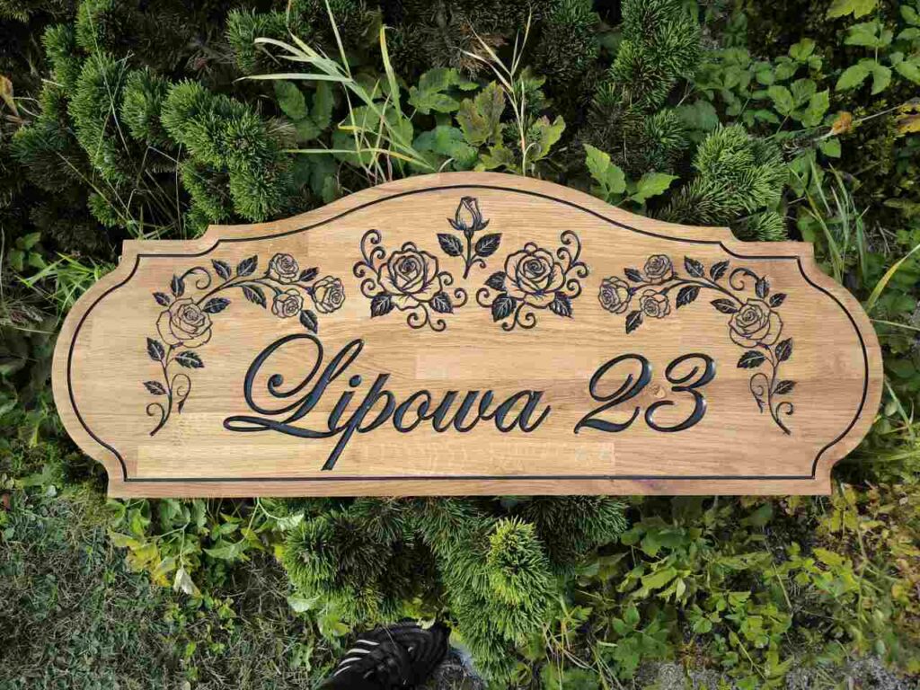 tablica adresowa drewniana lipowa 28 zywica